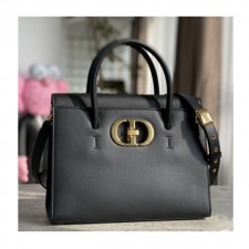 DIOR 디올 2021 여성용 생토노레 카바백/토트 숄더백,30cm,25cm,블랙