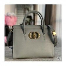 DIOR 디올 2021 여성용 생토노레 카바백/토트 숄더백,30cm,25cm,그레이