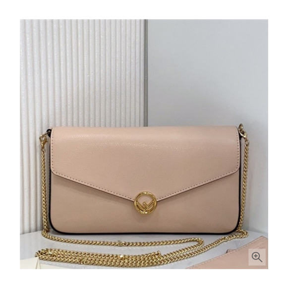 Fendi 펜디 2021 여성용 레더 숄더백,21cm,FENB0632,베이지