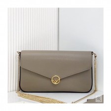 Fendi 펜디 2021 여성용 레더 숄더백,21cm,FENB0633,카키