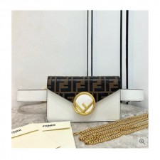 Fendi 펜디 2021 여성용 레더 벨트백,18cm,FENB0641,화이트