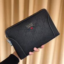 Gucci 구찌 Gucci 구찌 2022 남성 캐주얼 레더 GG 로고 스몰 파우치 클러치백